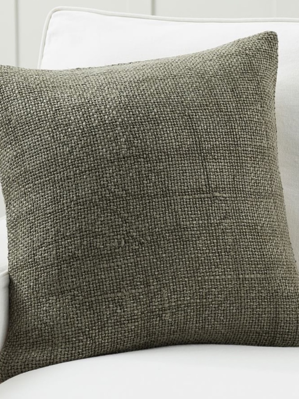 NWT Pottery Barn Faye Linen Textured Pillow Cover, 20" Sage Grass